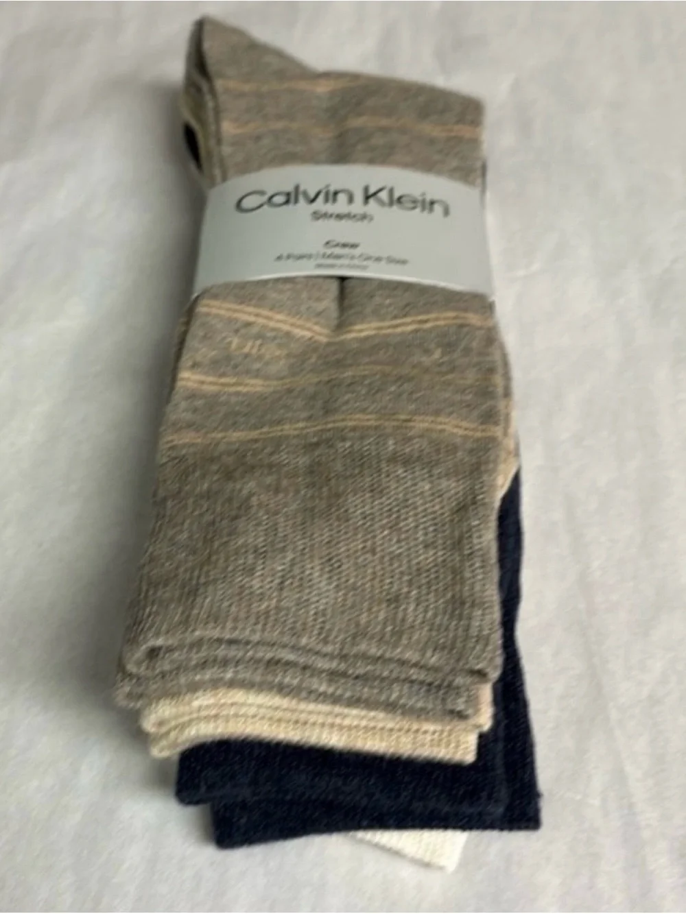 New Calvin Klein Socks 4 Pair Men’s Multicolor Casual Crew Socks Business Preppy
